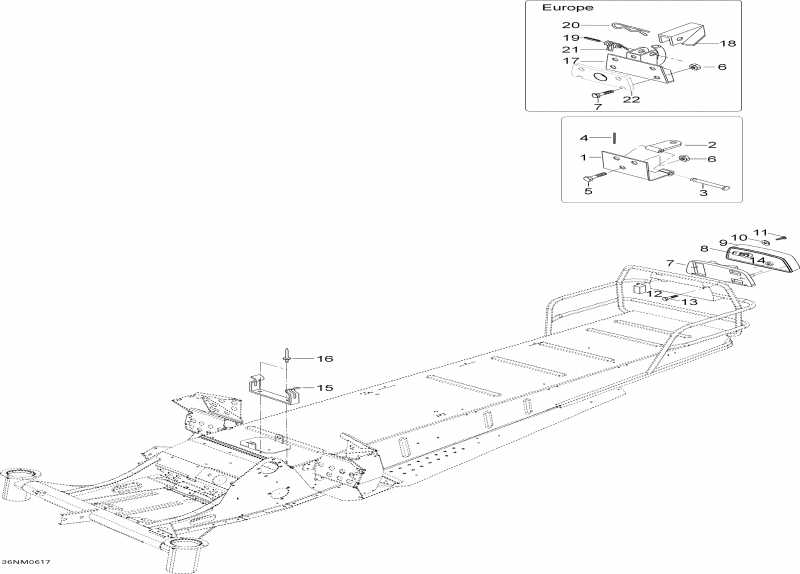 snowmobile Skidoo  Skandic LT 440F, 2006 -   Components