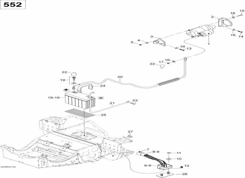 Skandic SUV 550F, 2006 - Battery And Starter 552