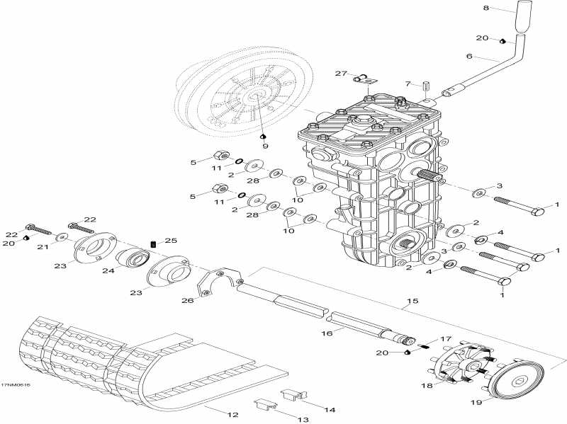 snowmobile Skidoo ����������� Skandic SWT 550F, 2006 - Drive System 550 Swt