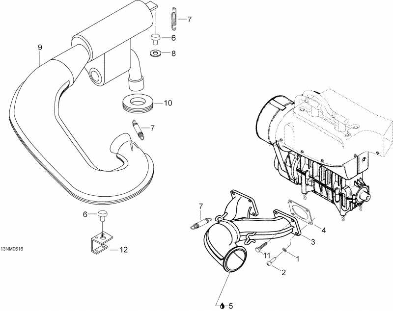 Skidoo Skandic WT 550F, 2006 - Exhaust System 550