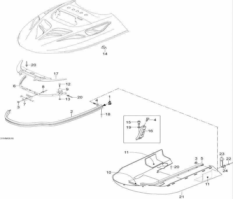  Skidoo - Bottom Pan 550 Wt