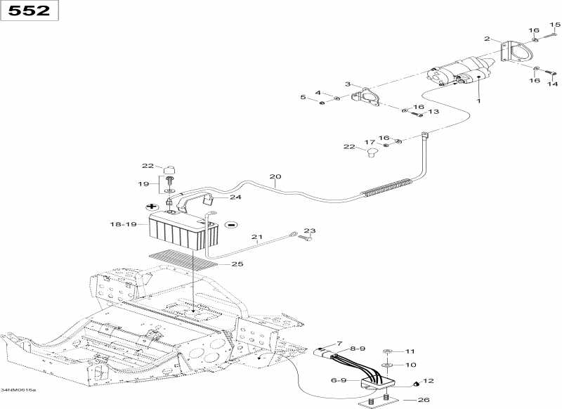  Skidoo Skandic WT 550F, 2006  - Battery   552