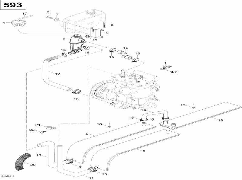  BRP SkiDoo Skandic WT 600, 2006 - Cooling System (593)