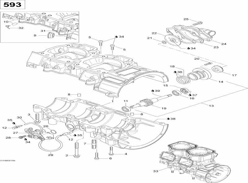 Skandic WT 600, 2006  - Crankcase (593)