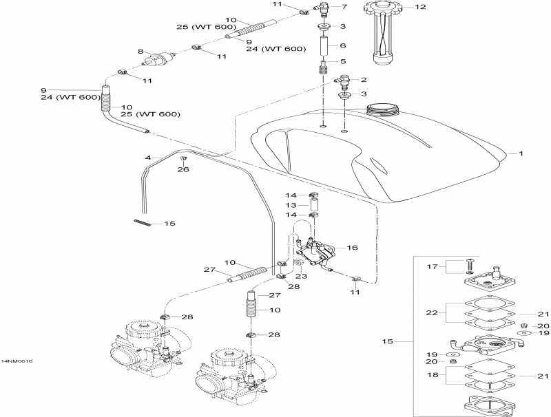  BRP Skandic WT 600, 2006  - Fuel System 600