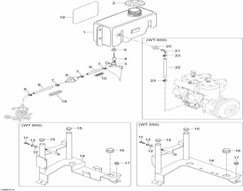  BRP SkiDoo Skandic WT 600, 2006  - Oil System 600