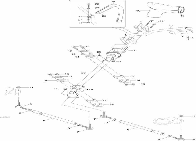 BRP SkiDoo Skandic WT 600, 2006  - Steering System Wt 550f