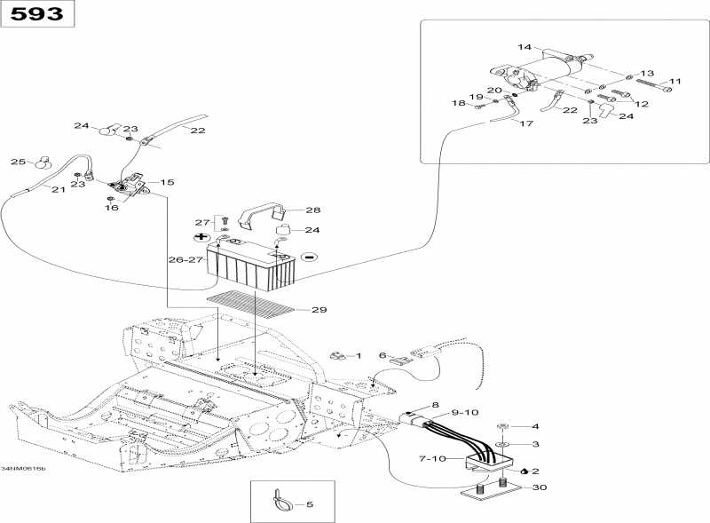 Skidoo Skandic WT 600, 2006 - Battery And Starter 593