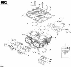 01-     552 (01- Cylinder And Exhaust Manifold 552)