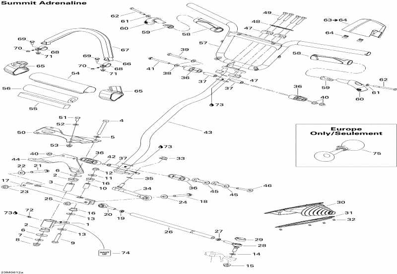  Summit 600 HO SDI, Adrenaline, 2006 - Steering System Adrenaline 600ho