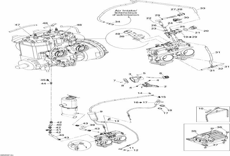 snowmobile Ski-doo Summit 800 HO, Adrenaline & X, 2006 - Engine 2
