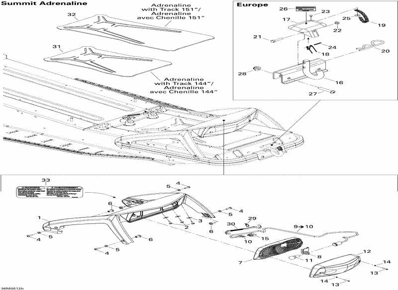 snowmobile ski-doo Summit 800 HO, Adrenaline & X, 2006 - Luggage Rack 800ho