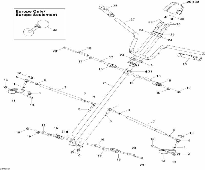  BRP  Tundra 300F, 2006 - Steering System