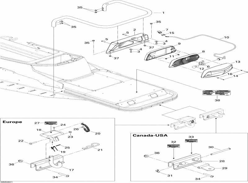 snowmobile Skidoo Tundra 300F, 2006  - Luggage Rack
