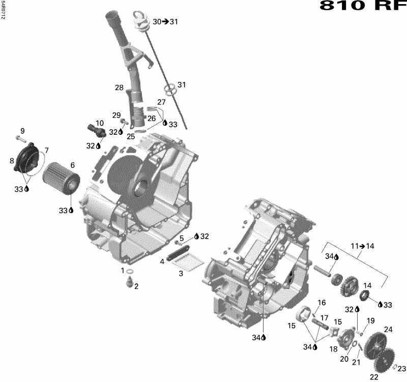  SkiDoo Expedition Sport V-800, 2007 - Engine Lubrication