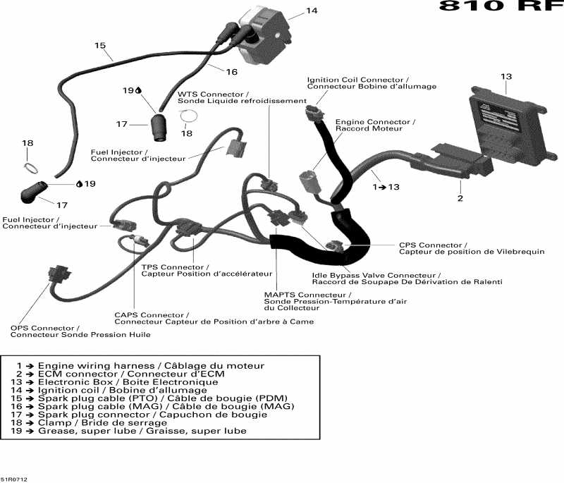  BRP SkiDoo  Expedition Sport V-800, 2007 - Engine Harness And Electronic Module