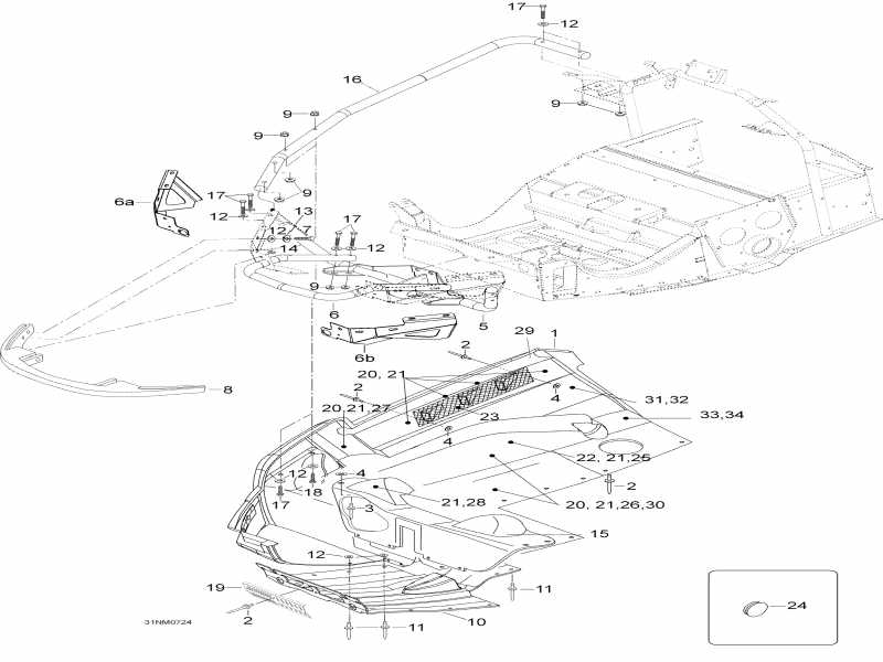 snowmobile Skidoo - Bottom Pan