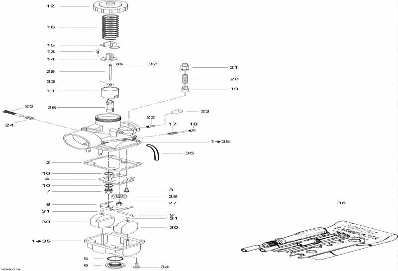  BRP SkiDoo  Freestyle Back Country 550F, 2007 - Carburetor