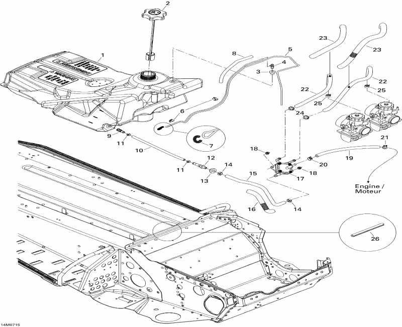 snowmobile Ski-doo  Freestyle Park 550F, 2007 - Fuel System