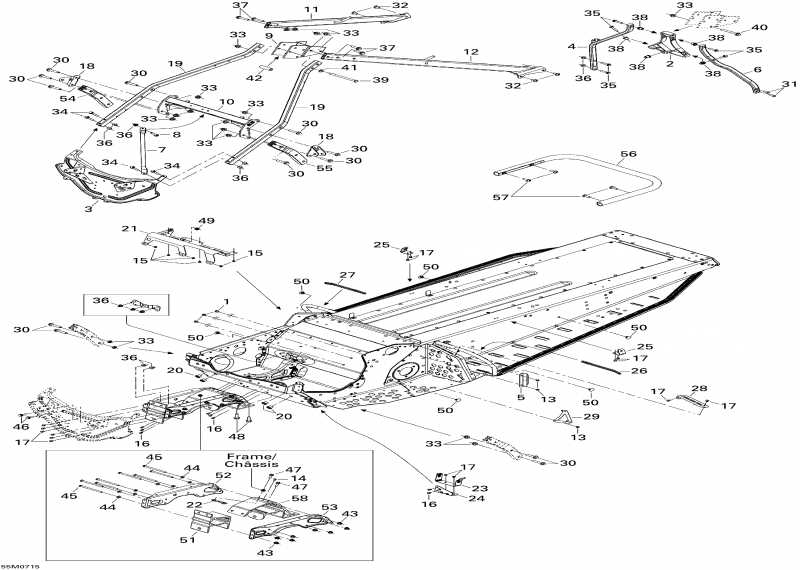 �������� Skidoo ����������� Freestyle Park 550F, 2007 - Frame And Components
