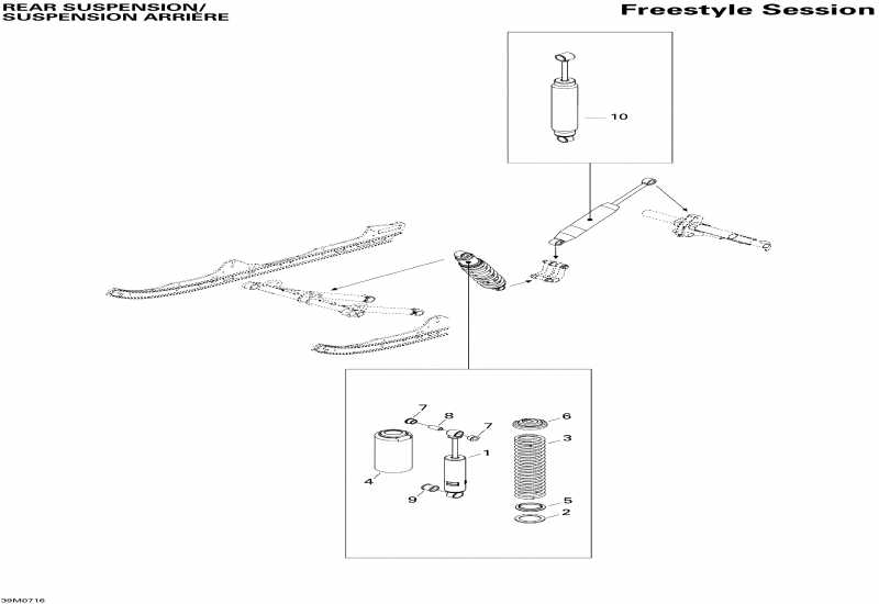  SKIDOO Freestyle Session 300F, 2007 - Rear Suspension Shocks 300f