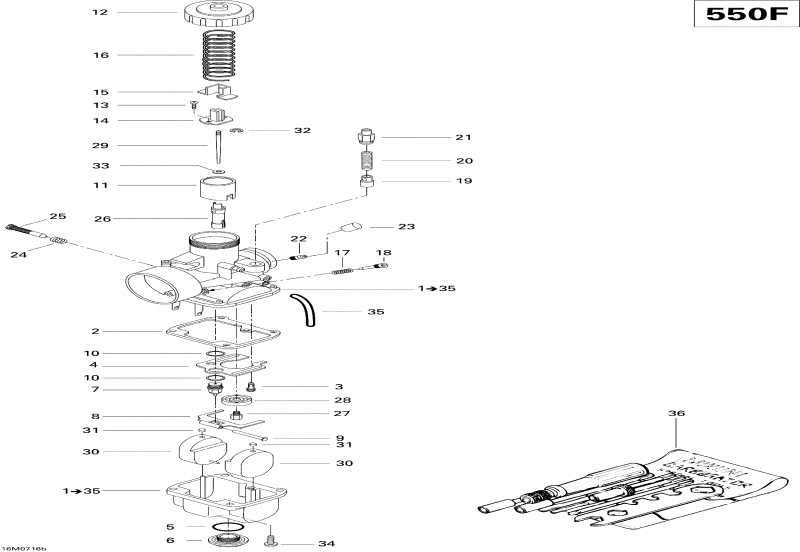 snowmobile Skidoo  Freestyle Session 550F, 2007 - Carburetor 550f