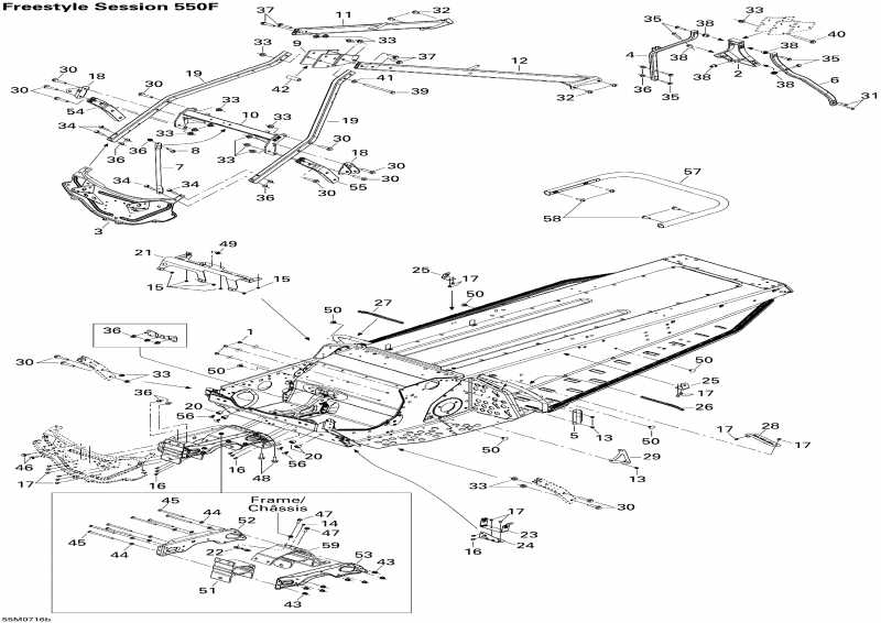 Ski Doo Freestyle Session 550F, 2007 ������ - Frame And Components 550f