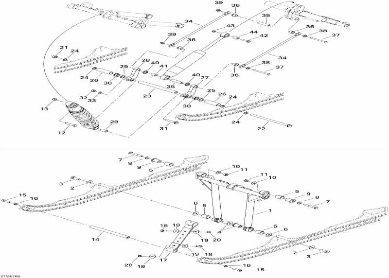 snowmobile Skidoo GSX 550F, 2007 - Front Arm