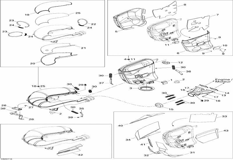 Skidoo GTX 550F, 2007  - Exhaust System