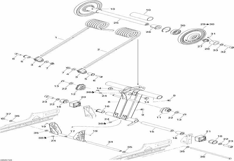 snowmobile BRP SkiDoo GTX LTD 600 HO SDI, 2007  - Rear Arm