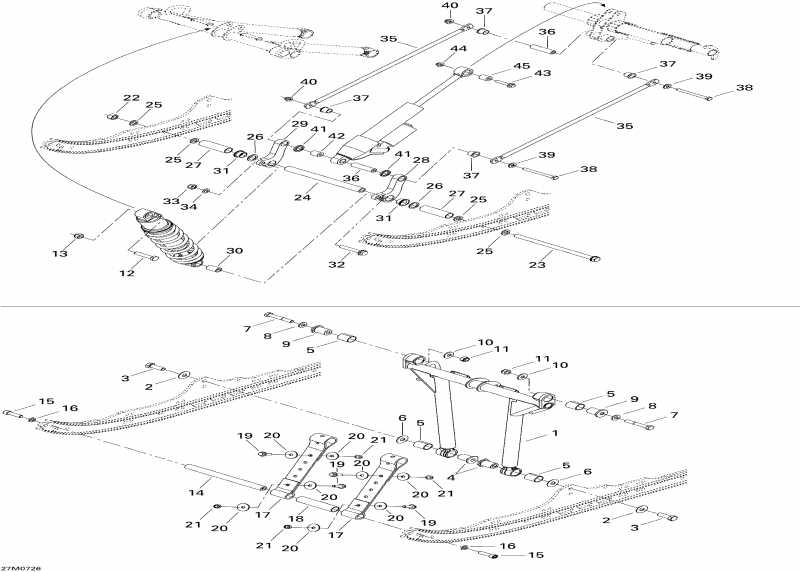 snowmobile Skidoo - Front Arm