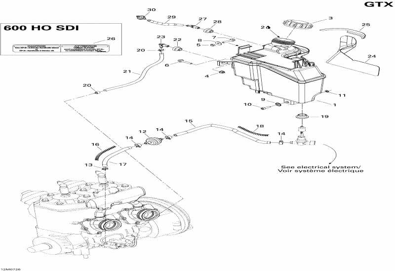 Skidoo GTX Sport 600 HO SDI, 2007 ������ - Oil System 600 Ho Sdi