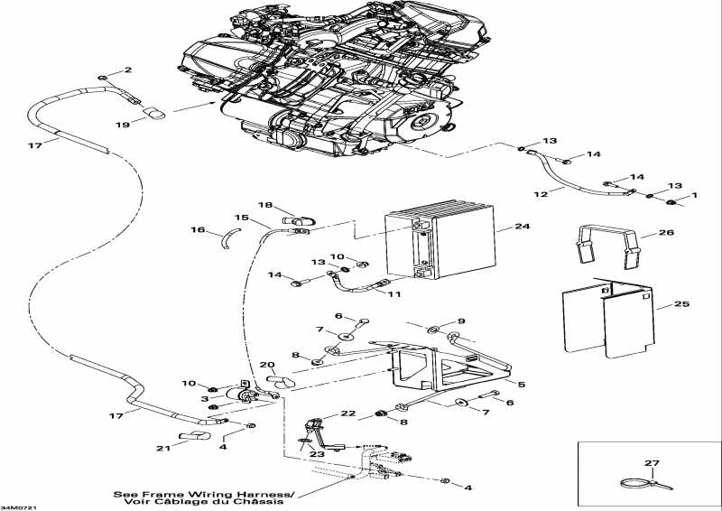 snowmobile Skidoo  Legend Touring V800, 2007 - Battery  