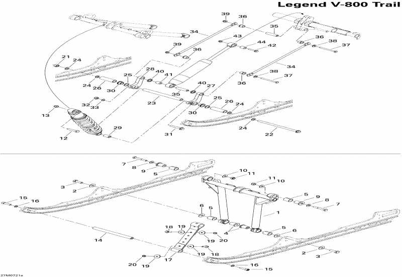 snowmobile SKIDOO Legend Trail V800, 2007 - Front Arm Trail