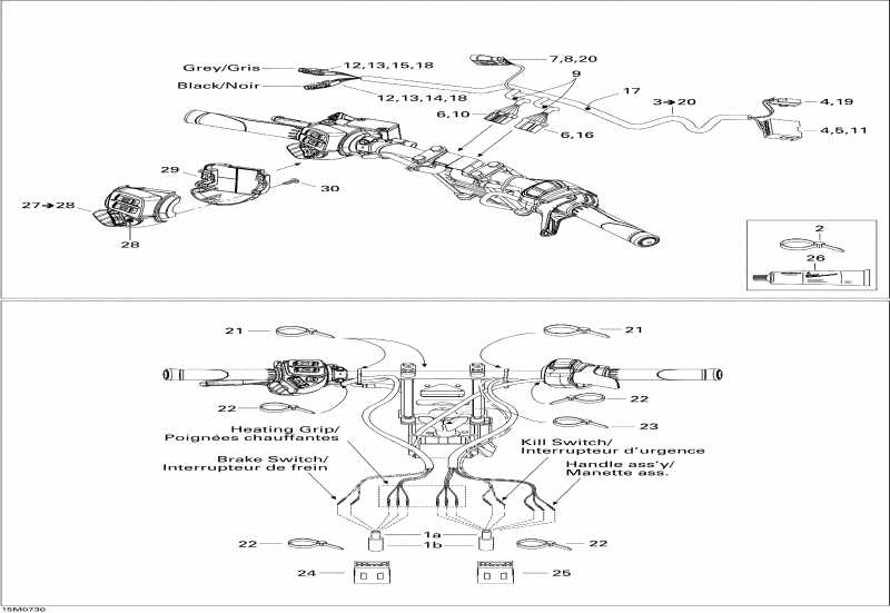 BRP MACH Z Adrenaline, 2007  - Steering Wiring Harness