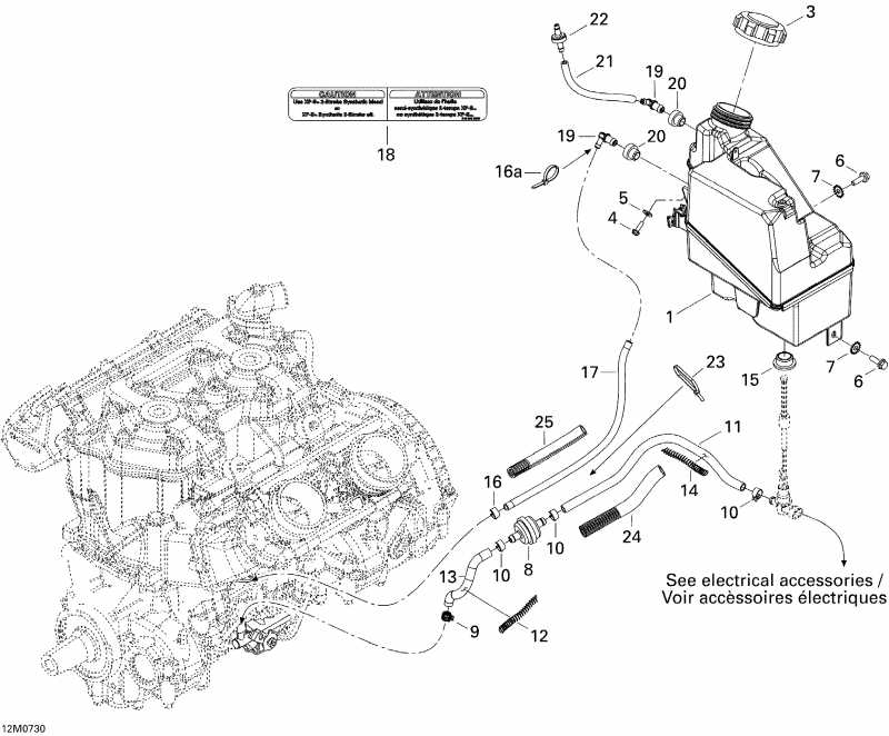 snowmobile  MACH Z X, 2007 - Oil System