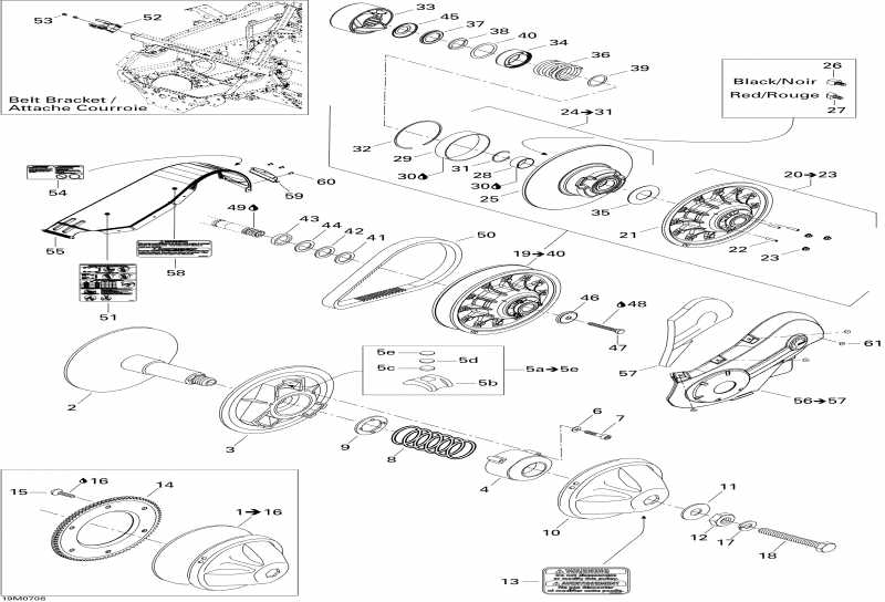 snowmobile SKIDOO - Pulley System