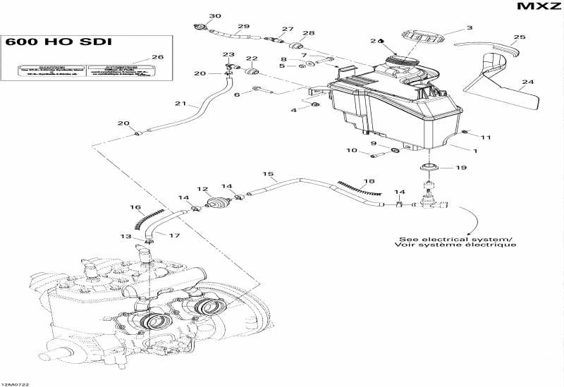 �������� Skidoo ������ MX Z Blizzard 600 HO SDI, 2007 - Oil System 600 Ho Sdi