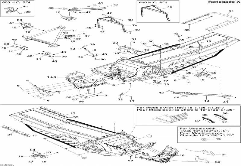 snowmobile Ski Doo ����������� MX Z Renegade X 600 HO SDI, 2007 - ���� � Components Renx 600