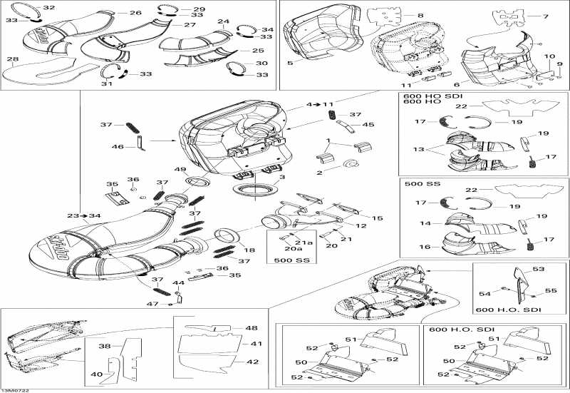 MX Z Trail 500SS, 2007 - Exhaust System 500 Ss