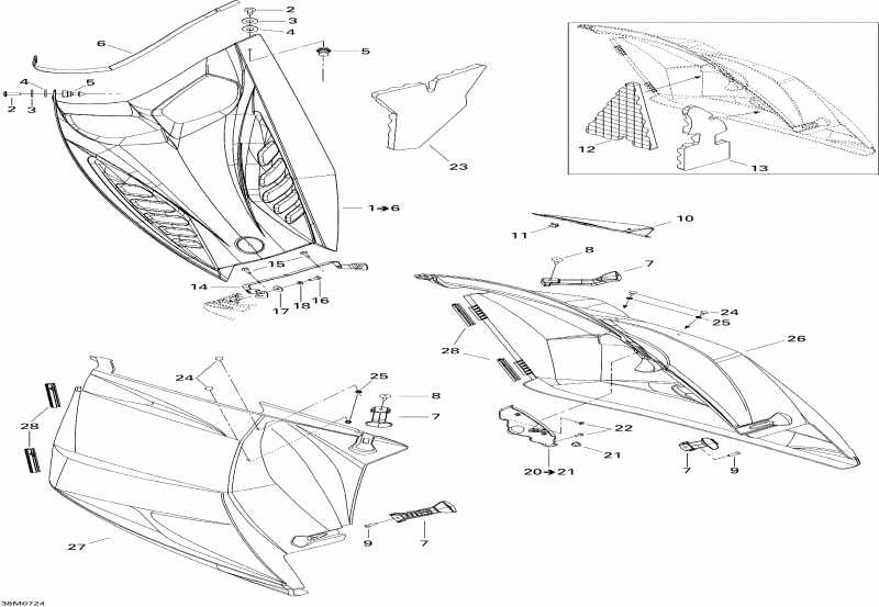 ��������  MX Z XRS 800 HO PTEK, 2007 ������ - Hood