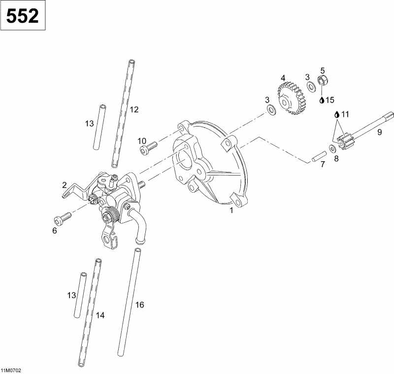  BRP SkiDoo Skandic SWT 550F, 2007  - Oil Pump 550