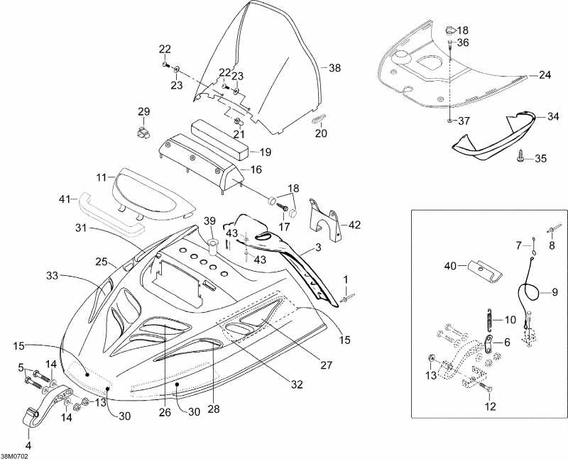  Ski-doo  Skandic SWT 550F, 2007 - Hood Swt 550