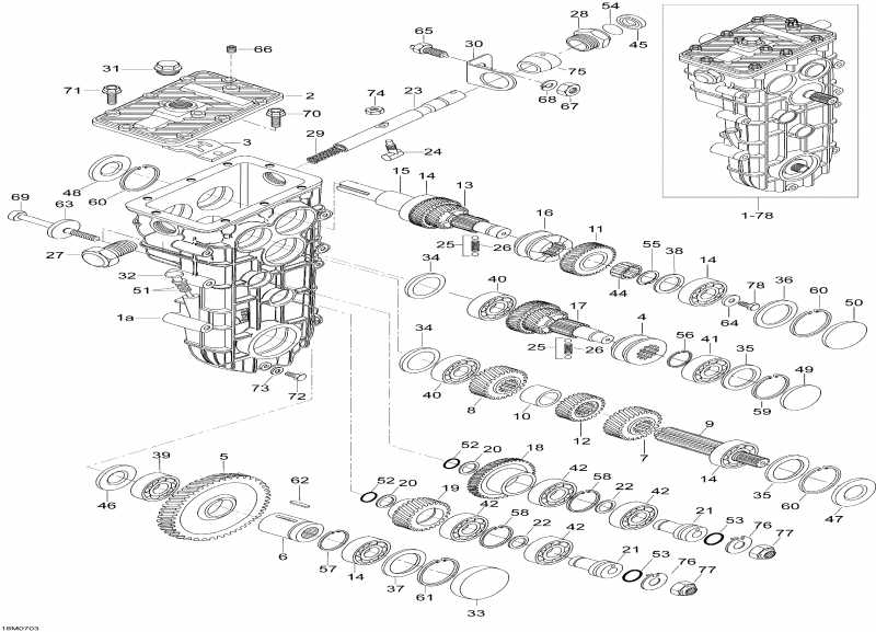 �������� Skidoo ����������� Skandic SWT V-800, 2007 - Transmission
