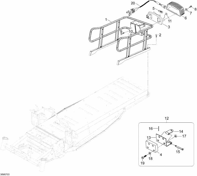 Skidoo Skandic SWT V-800, 2007 - Luggage Rack