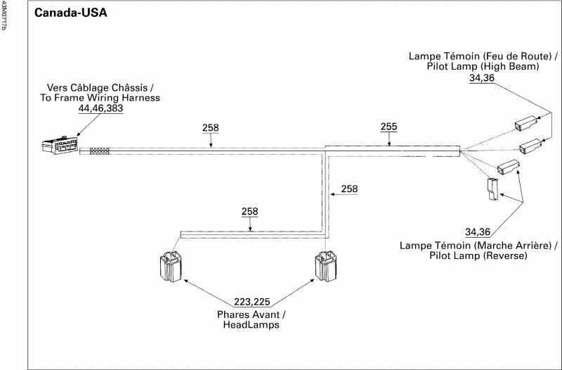 snowmobile Skidoo Skandic Tundra 300F, 2007 - Electrical Harness Hood