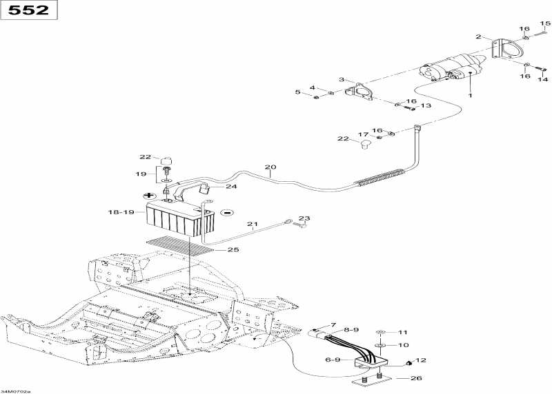  Skidoo - Battery And Starter 550