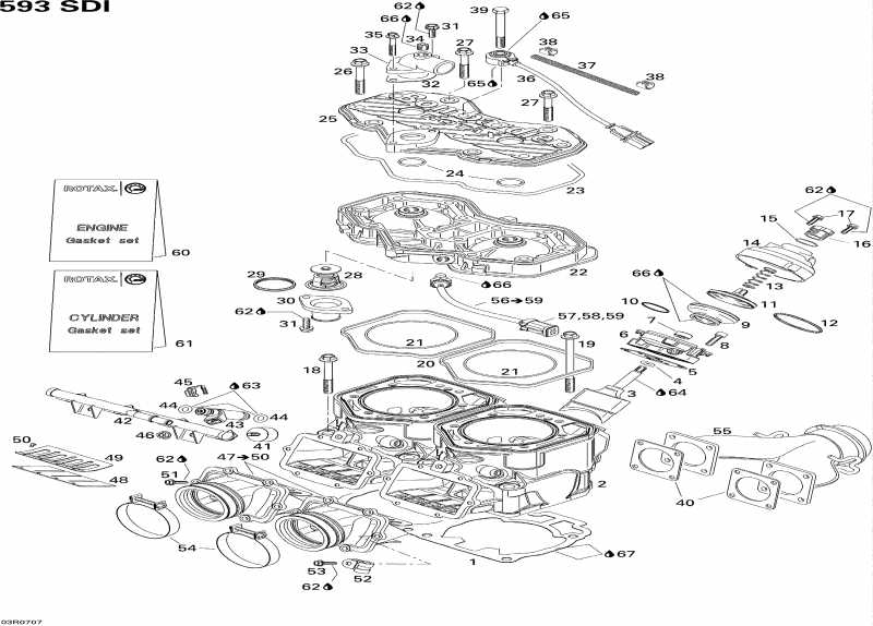 Summit Adrenaline 600HO SDI, 2007 - Cylinder And Cylinder Head