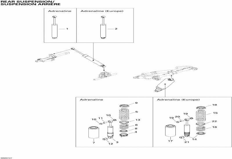 snowmobile SKIDOO Summit Adrenaline 800R, 2007 - Rear Suspension Shocks