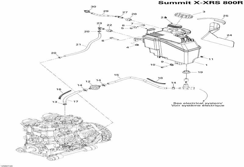  Skidoo Summit X, 2007  - Oil System